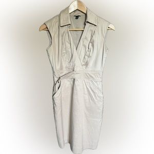 Ann Taylor Belted Khaki Dress Size 2